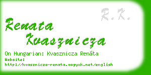 renata kvasznicza business card